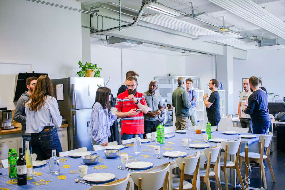 At Inside Therapeutics, colleagues work hard in the lab while also enjoying good food together.